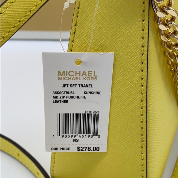 MICHAEL KORS MEDIUM ZIP POUCHETTE SUNSHINE - Picture 12 of 14